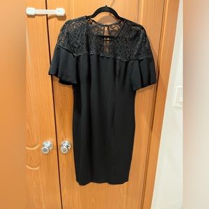 Adrianna papell black lace dress